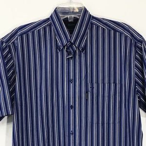 FACONNABLE Men's Blue &White Stripped Shirt
